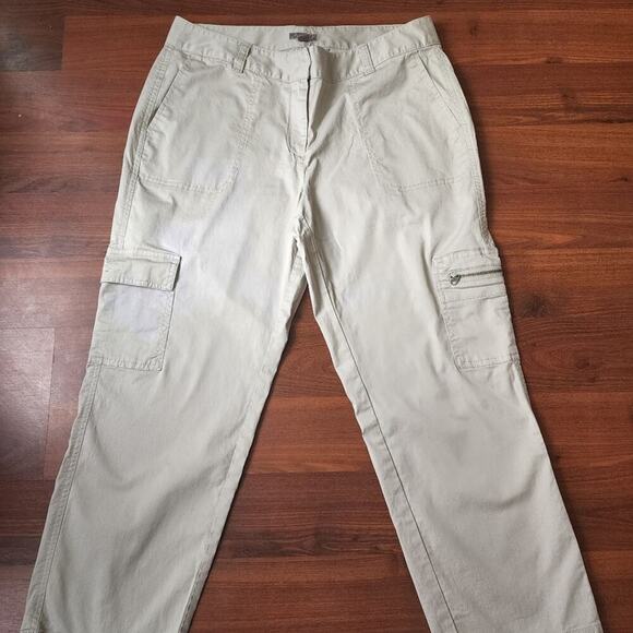 J.JILL CARPENTER CROP PANTS MULTIPOCKETS BEIGE SIZE 8 - Picture 2 of 11